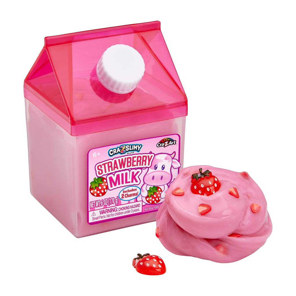 Cra-Z-Art Slimy Drink & Slimywich Lunch Snack Set – Scented Strawberry Milk & PB&J Slime for Kids Ages 6+