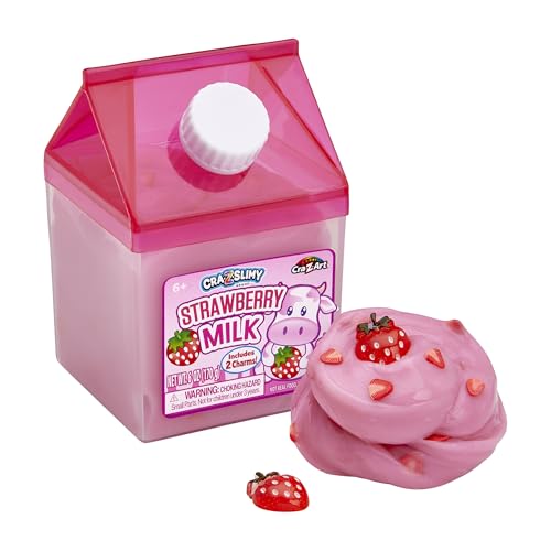 Cra-Z-Art Slimy Drink & Slimywich Lunch Snack Set – Scented Strawberry Milk & PB&J Slime for Kids Ages 6+