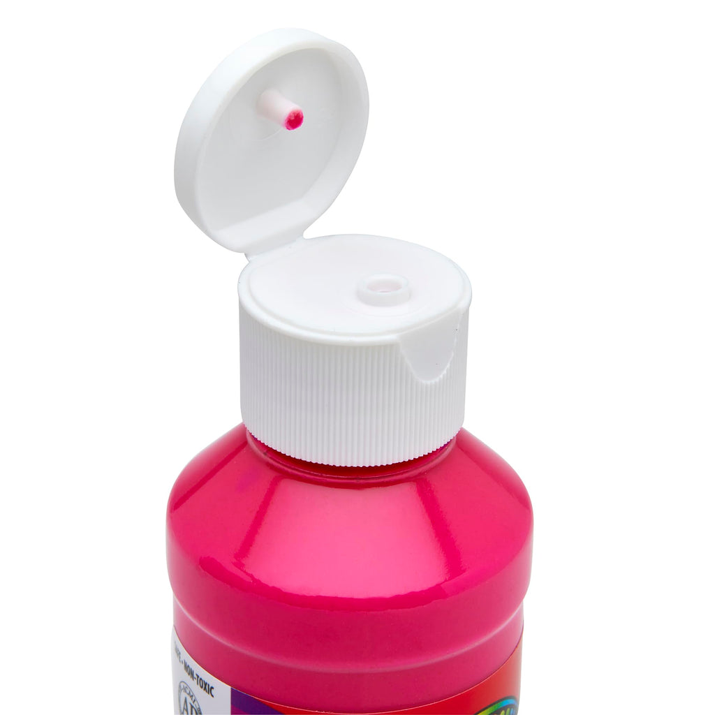 Cra-Z-Art Washable Neon Paint Set - 8 Bottles of 4oz Each, Fluorescent Colors, Non-Toxic, Made in USA