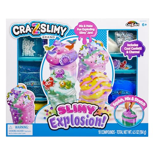 Cra-Z-Slimy Sparkle Fantasy Slime Kit – Unicorns, Mermaids, Scented Butter & Glitter Slimes for Kids 6+