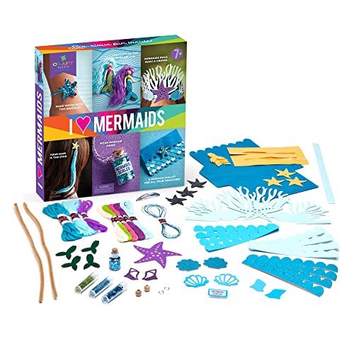 Craft-tastic I Love Mermaids Kit – 6 Mermaid-Themed Crafts for Kids Ages 7+