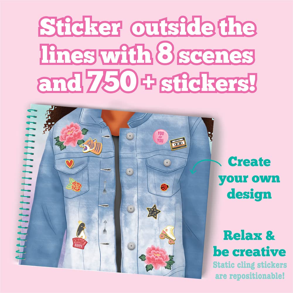 Craft-Tastic Sticker It Up! Reusable Sticker Book – 8 Scenes, 750+ Stickers