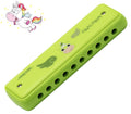 CRAFTEEM Color Blues Harmonica Key of C - 10 Hole 20 Tone Beginner's Instrument for Kids and Children, Green