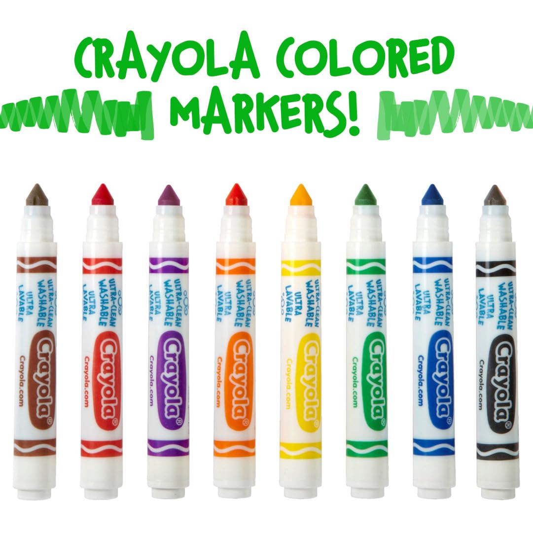 Crayola 12 Count Green Washable Broad Line Markers – Bulk Pack