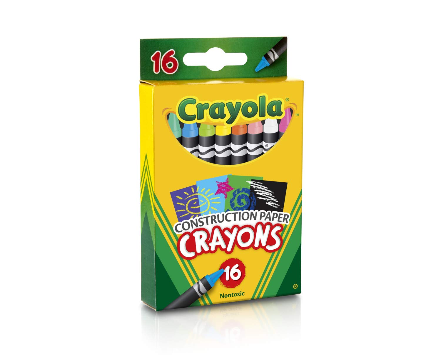 Crayola 16-Pack Construction Paper Crayons: Bright, Durable, Non-Toxic for Kids’ Arts and Crafts