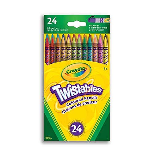Crayola 24 Twistables Colored Pencils: Twist to Reveal Color, No Sharpener Needed