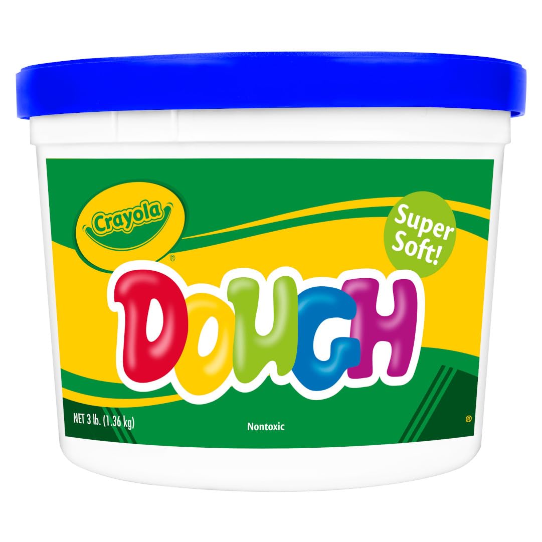 Crayola 3lb Blue Modeling Dough Bucket – Soft, Non-Toxic, Reusable for Kids Ages 3+