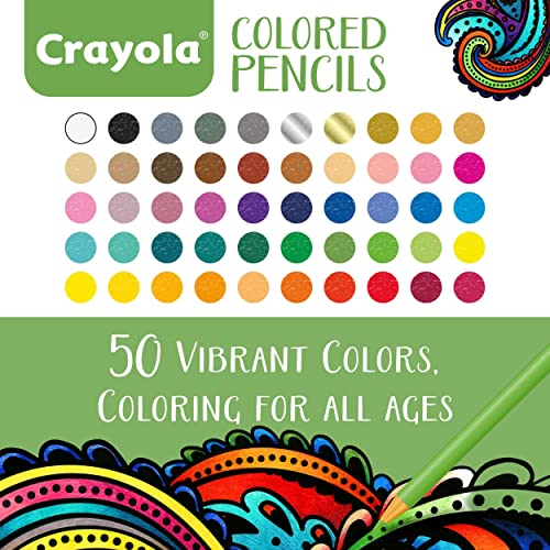 Crayola Adult Colored Pencils (50 Count) – Fine Point, Non-Toxic Art Supplies for Teens & Adults [Amazon Exclusive]