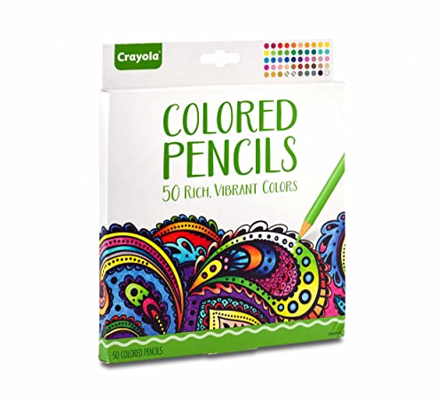 Crayola Adult Colored Pencils (50 Count) – Fine Point, Non-Toxic Art Supplies for Teens & Adults [Amazon Exclusive]