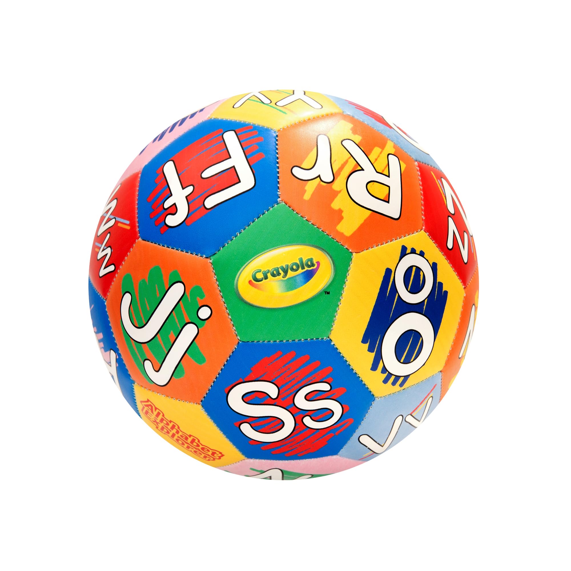 Crayola Alphabet Soccer Ball - Official Size 5 for Youth - TPU Durable Design with Letters A-Z