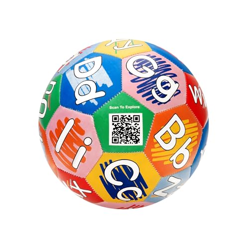 Crayola Alphabet Soccer Ball - Official Size 5 for Youth - TPU Durable Design with Letters A-Z