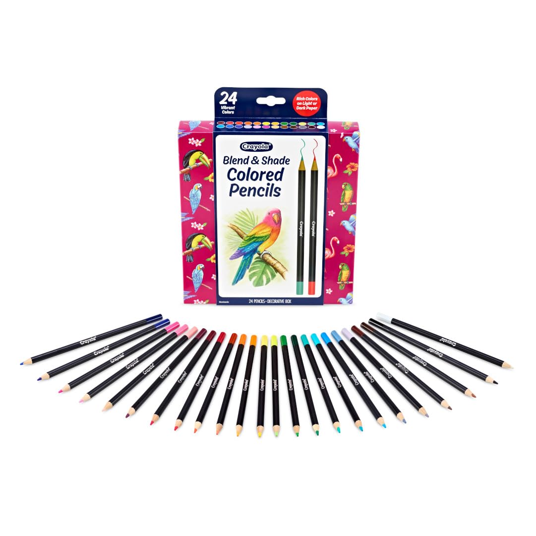 Crayola Blend & Shade Colored Pencils (24ct) for Blending and Shading Art