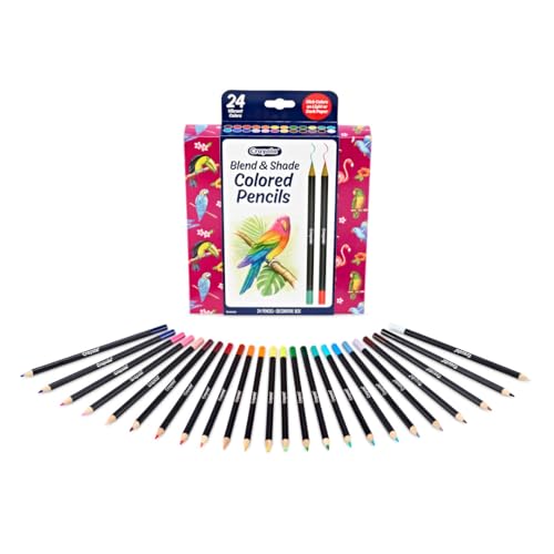 Crayola Blend & Shade Colored Pencils (24ct) for Blending and Shading Art