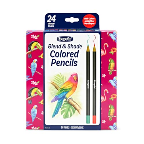 Crayola Blend & Shade Colored Pencils (24ct) for Blending and Shading Art