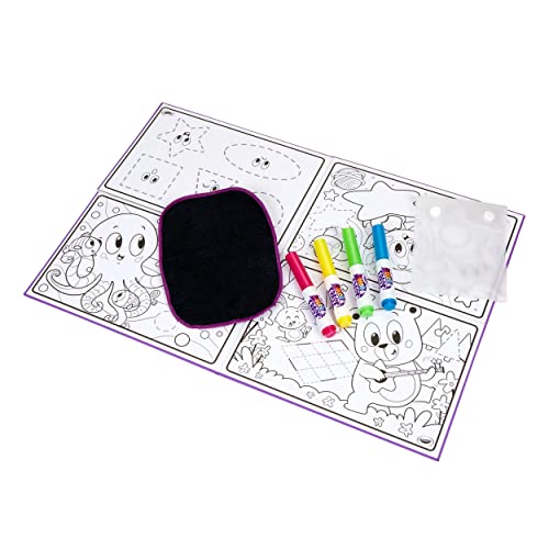 Crayola Color and Erase Reusable Activity Board – Reusable Drawing Board with Washable Markers, Ages 3+