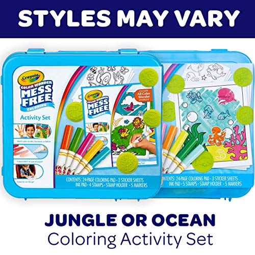 Crayola Color Wonder Mess Free Activity Set (30+ Pieces) – Travel Coloring Kit for Kids Ages 3+
