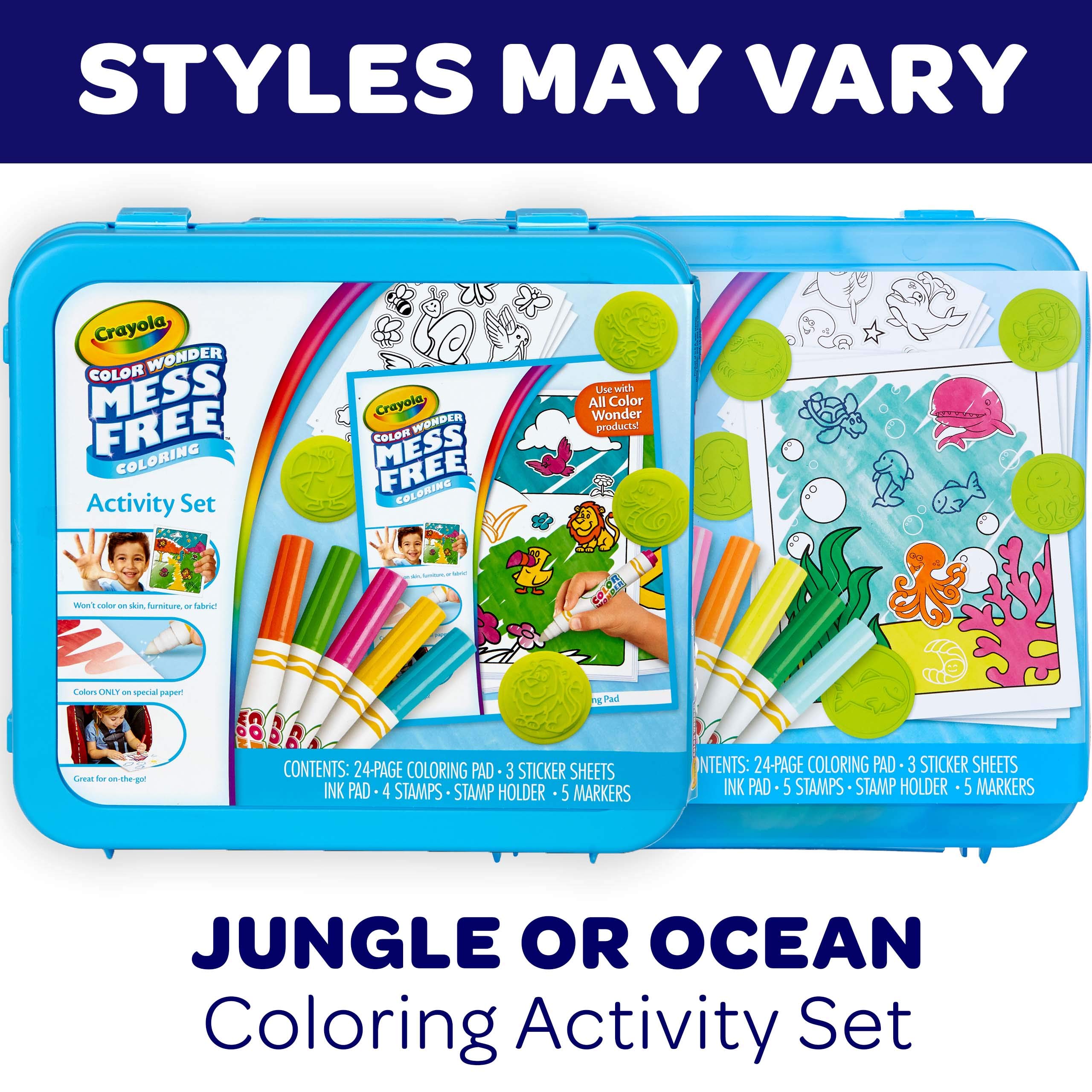 Crayola Color Wonder Mess Free Activity Set (30+ Pieces) – Travel Coloring Kit for Kids Ages 3+