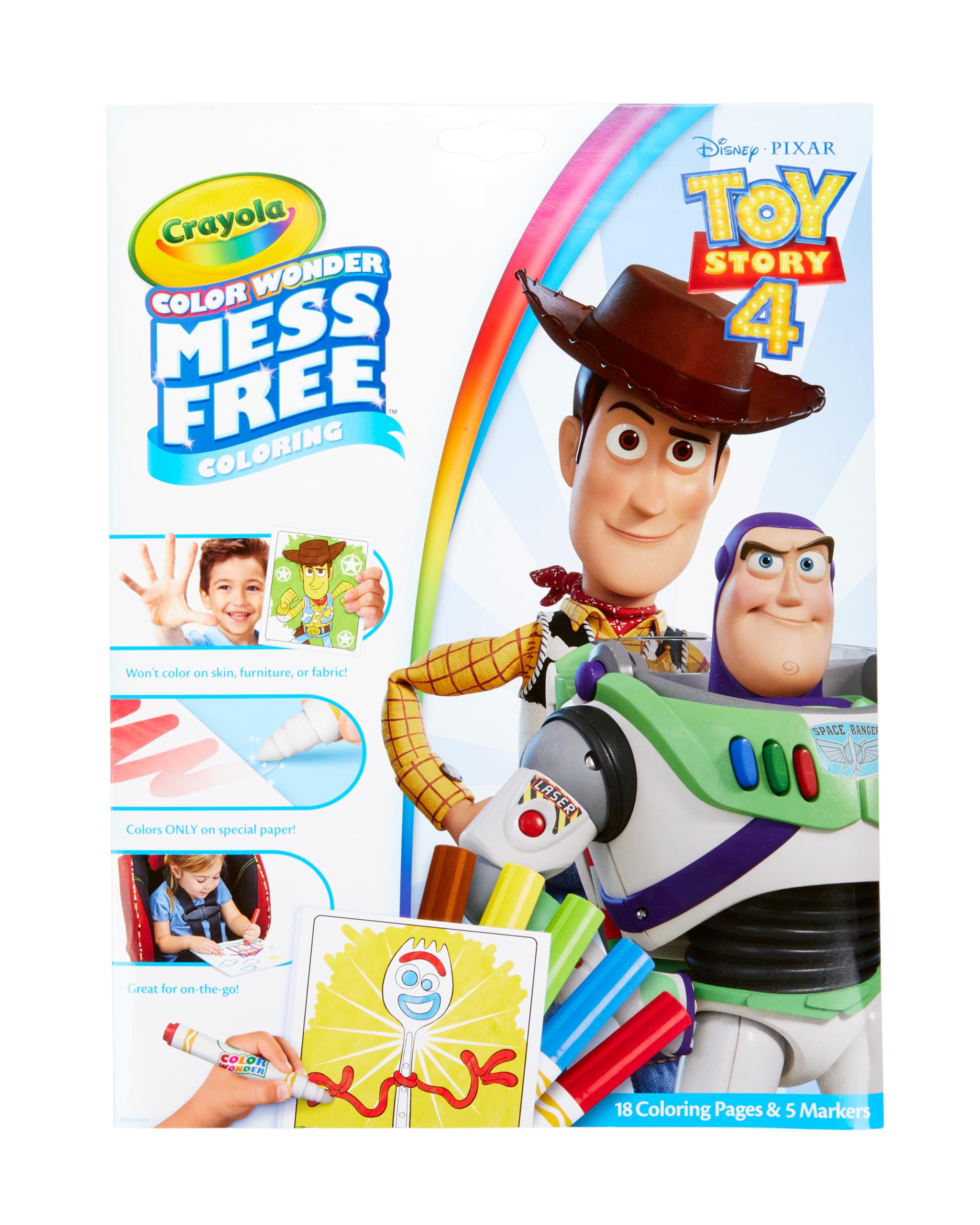 Crayola Color Wonder Toy Story Mess Free Coloring Set – 18 Pages & 5 Markers, No Mess, Ages 3+