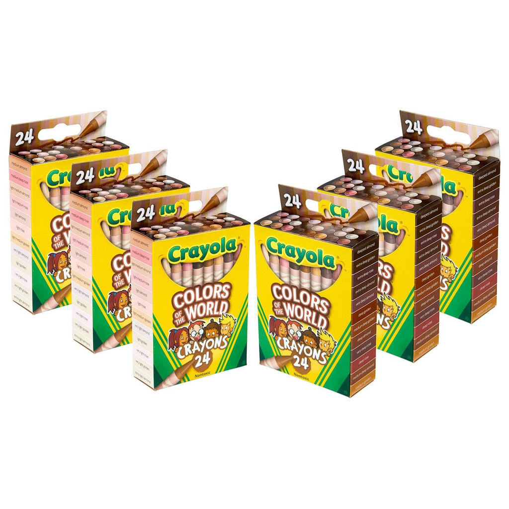 Crayola Colors of the World Crayons Bulk Set – 144 Skin Tone Crayons (6 Packs of 24)