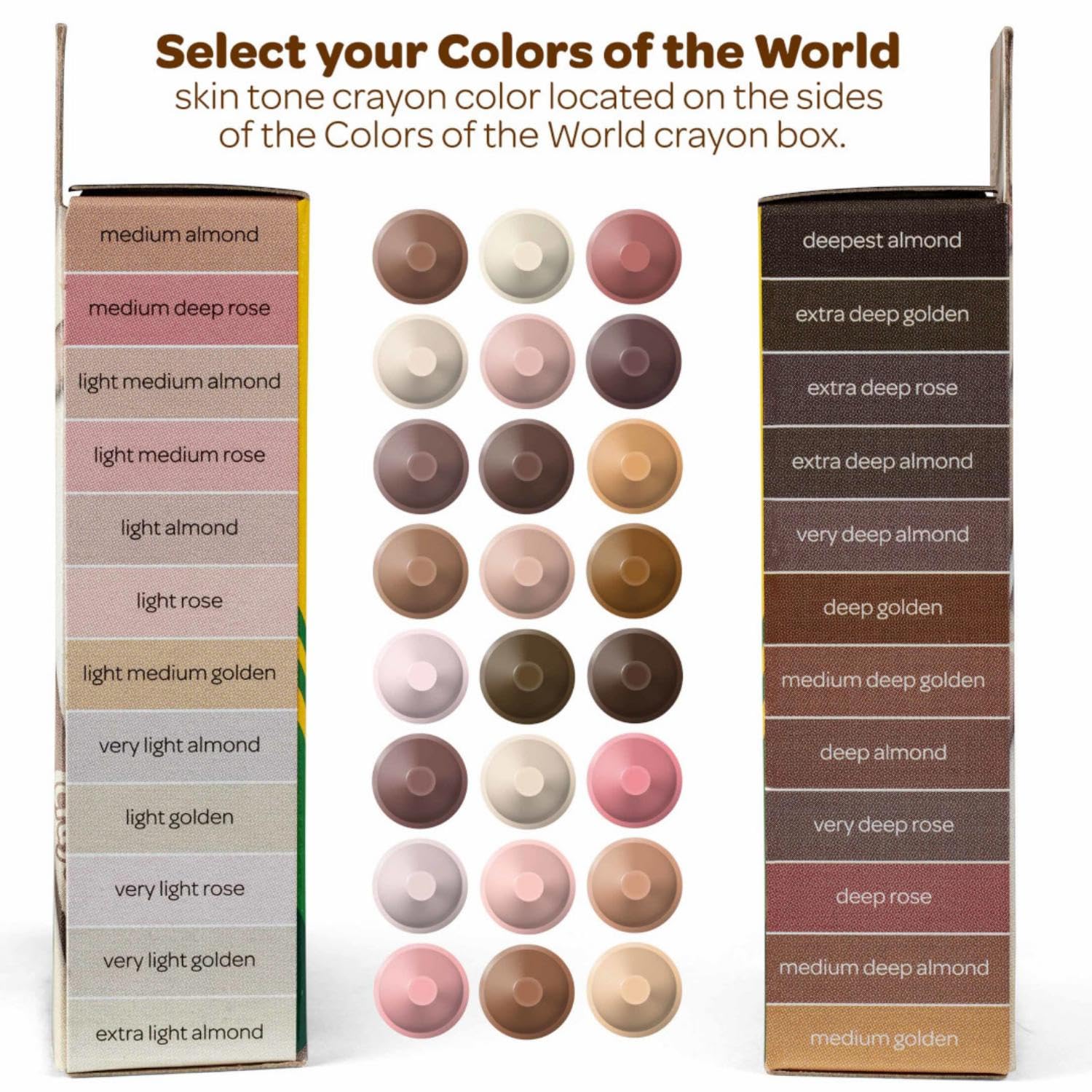 Crayola Colors of the World Crayons Bulk Set – 144 Skin Tone Crayons (6 Packs of 24)