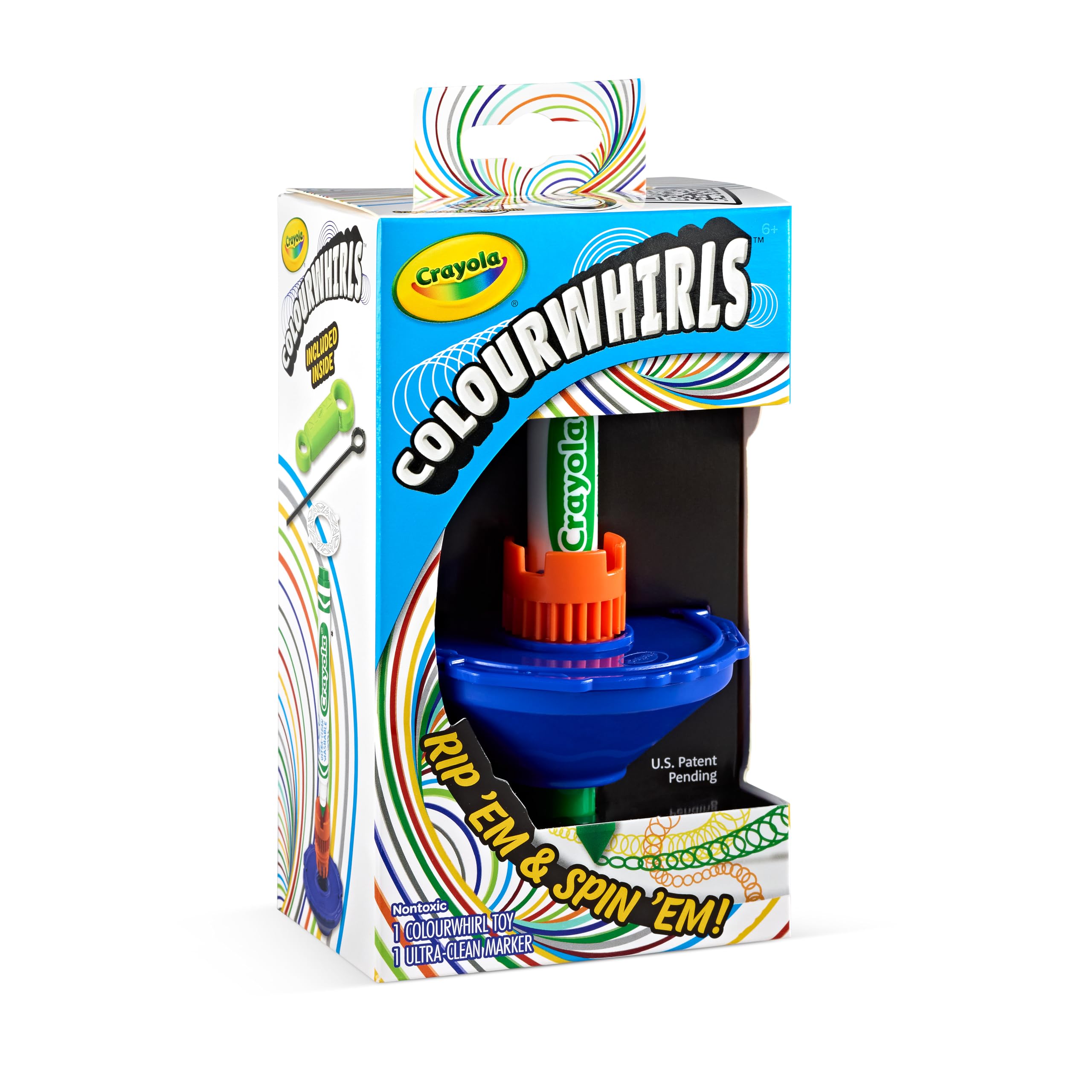 Crayola ColourWhirls Spinning Top Game – Colorful Challenges for Family Fun, Ages 6+