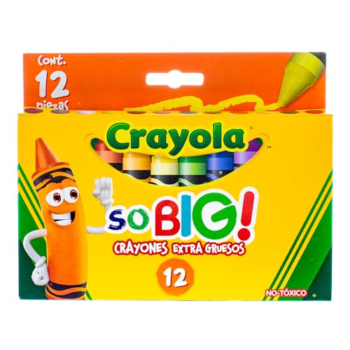 Crayola Extra Jumbo So Big Crayons, 12 Count - Thicker, Sturdier, Non-Toxic for Little Hands