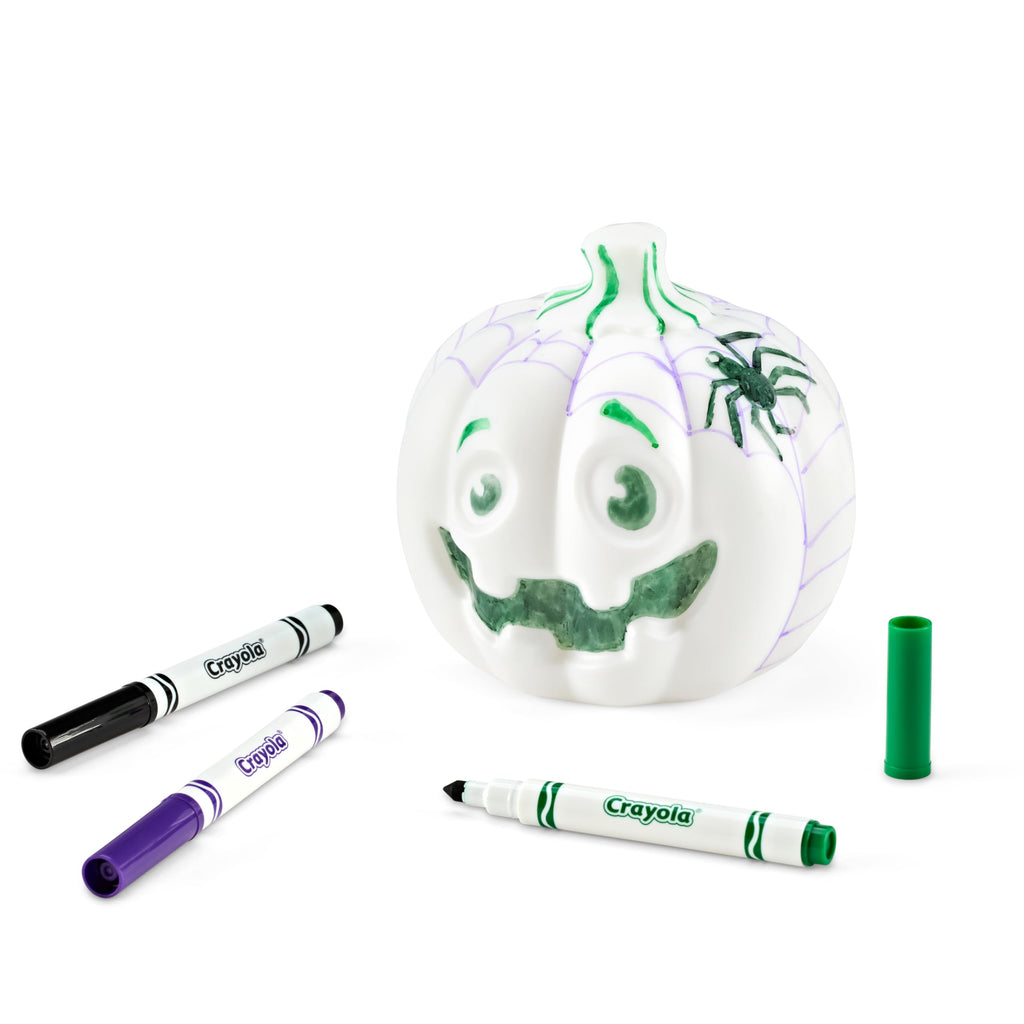 Crayola Light-Ups Jack-O-Lantern: Reusable Light-Up Pumpkin Toy with Washable Markers, Glow-in-the-Dark Decor, Ages 4+