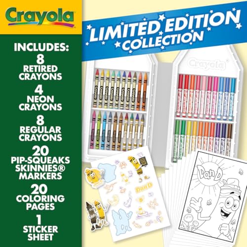 Crayola Limited Edition Yellow Art Case Coloring Set with Exclusive Crayons and Markers