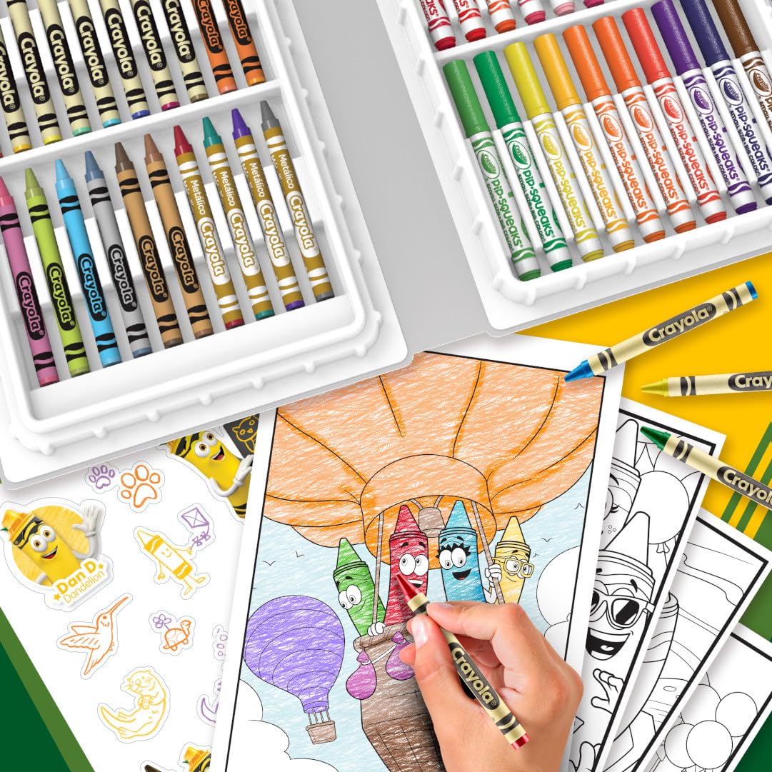 Crayola Limited Edition Yellow Art Case Coloring Set with Exclusive Crayons and Markers