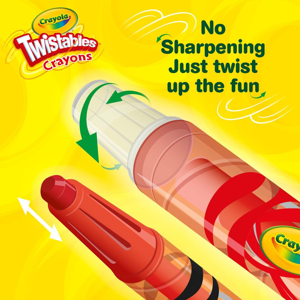 Crayola Mini Twistables Crayons (50ct) – No Sharpening, Less Mess for Kids 3+
