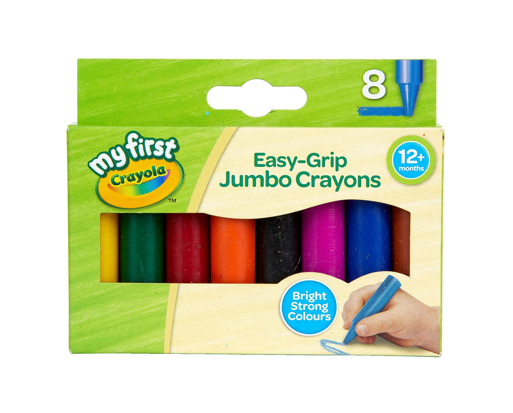 Crayola MyFirst Jumbo Crayons, 8-Pack – Easy-Grip Crayons for Toddlers 12+ Months