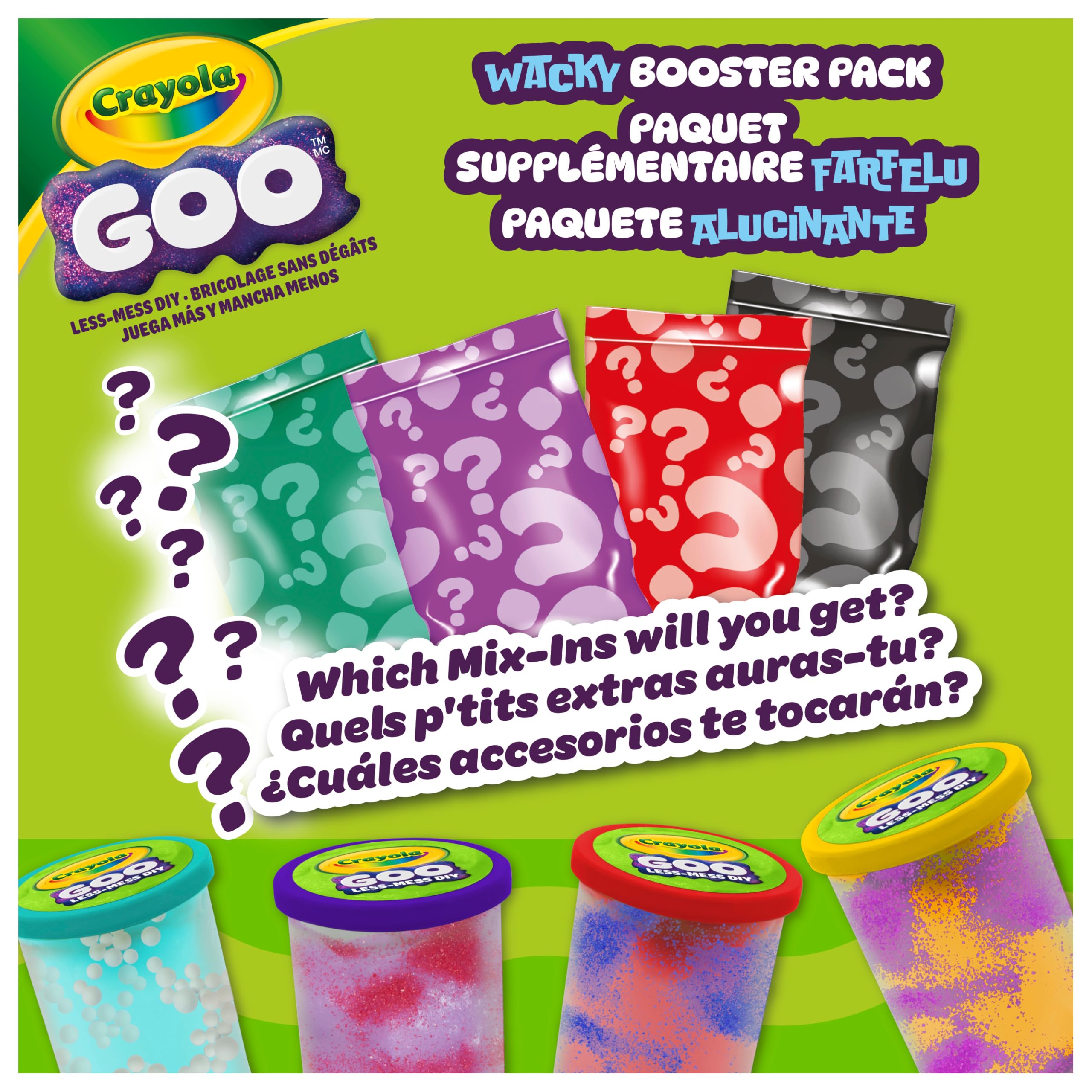 Crayola Mystery Goo Making Kit – DIY Slime Craft for Kids, Sensory Putty with Surprise Mix-Ins