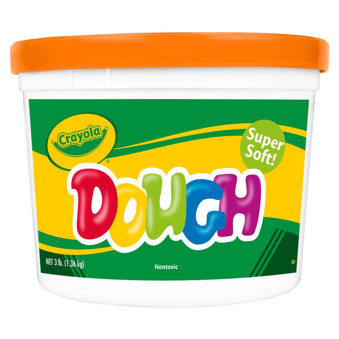 Crayola Orange Modeling Dough, 3-Pound Resealable Bucket, Soft & Crumble-Free, Kids' Craft Toy