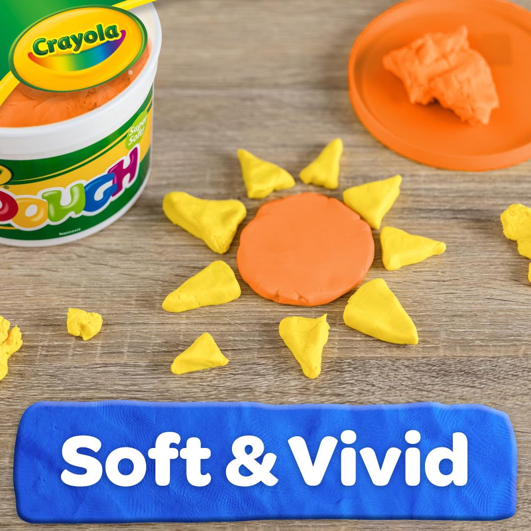 Crayola Orange Modeling Dough, 3-Pound Resealable Bucket, Soft & Crumble-Free, Kids' Craft Toy