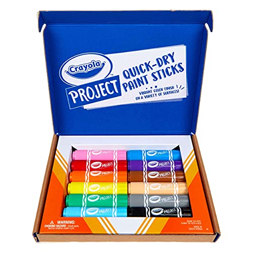 Crayola Paint Sticks – 12 Quick-Drying Colors – No Water Needed – Amazon Exclusive