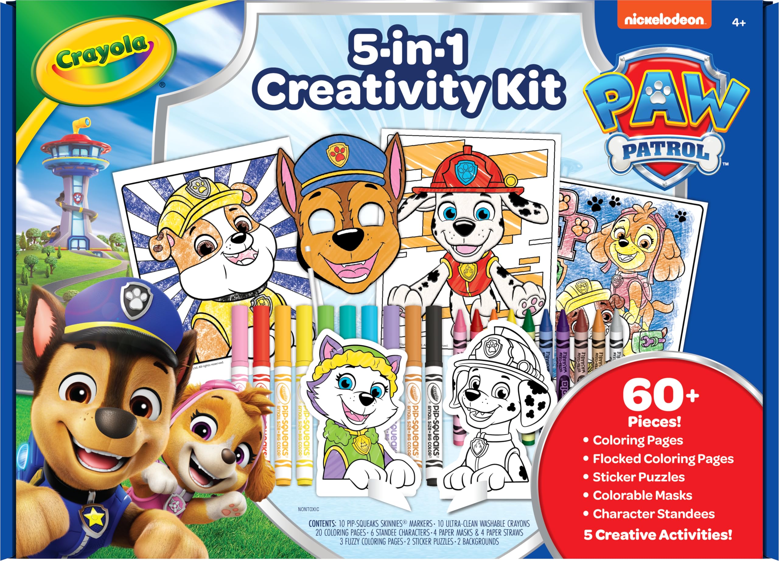 Crayola PAW Patrol Art Kit (60+ Pieces) - Kids Coloring Set with Markers and Crayons