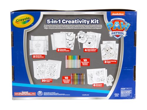 Crayola PAW Patrol Art Kit (60+ Pieces) - Kids Coloring Set with Markers and Crayons