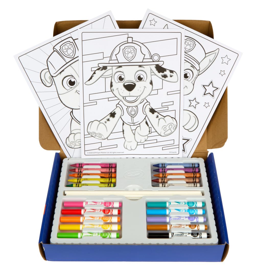 Crayola PAW Patrol Art Kit (60+ Pieces) - Kids Coloring Set with Markers and Crayons