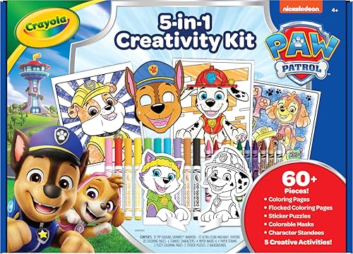 Crayola PAW Patrol Art Kit (60+ Pieces) - Kids Coloring Set with Markers and Crayons