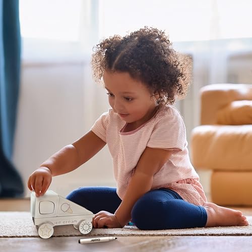 Crayola PIP-Mobile Rolling Chassis – Add Wheels to Magnetic Tile Sets for STEM Play