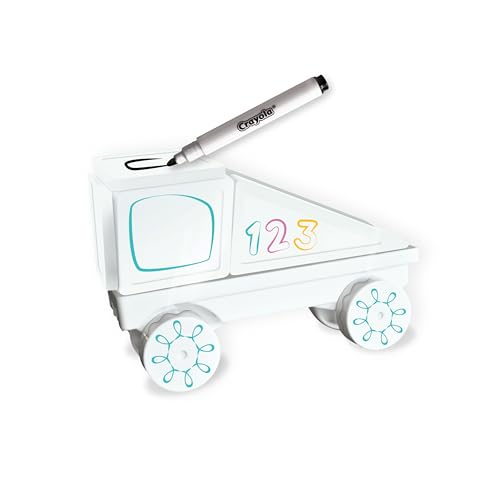 Crayola PIP-Mobile Rolling Chassis – Add Wheels to Magnetic Tile Sets for STEM Play