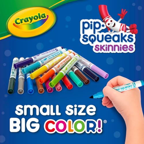 Crayola Pip-Squeaks Skinnies Washable Markers, 64-Count, Mini Size for Small Hands, Nontoxic, Ages 3+