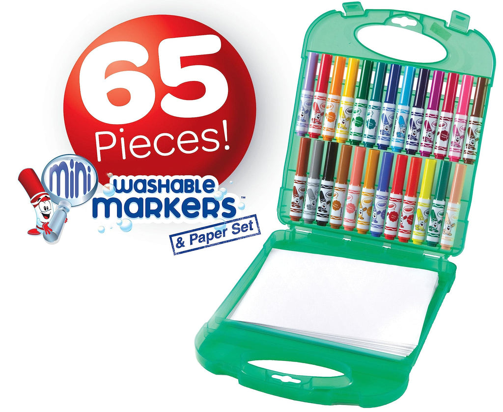 Crayola Pip-Squeaks Washable Marker Set (65ct) – Mini Markers & Paper for Kids Ages 4+