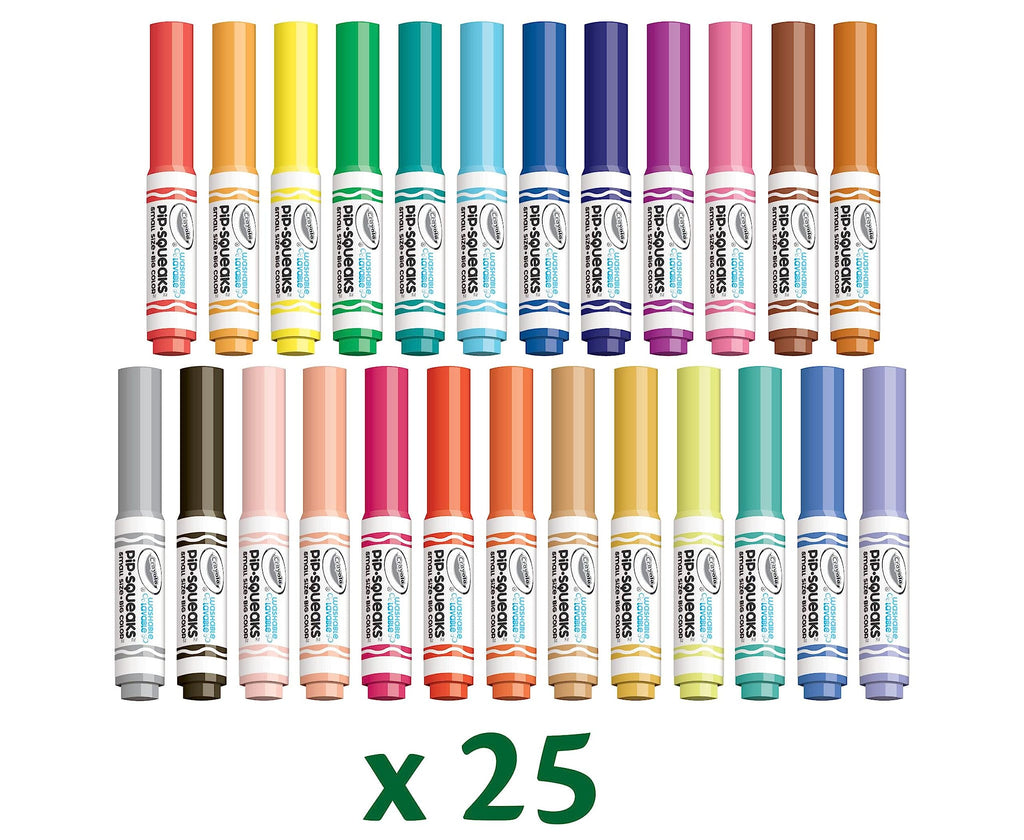 Crayola Pip-Squeaks Washable Marker Set (65ct) – Mini Markers & Paper for Kids Ages 4+