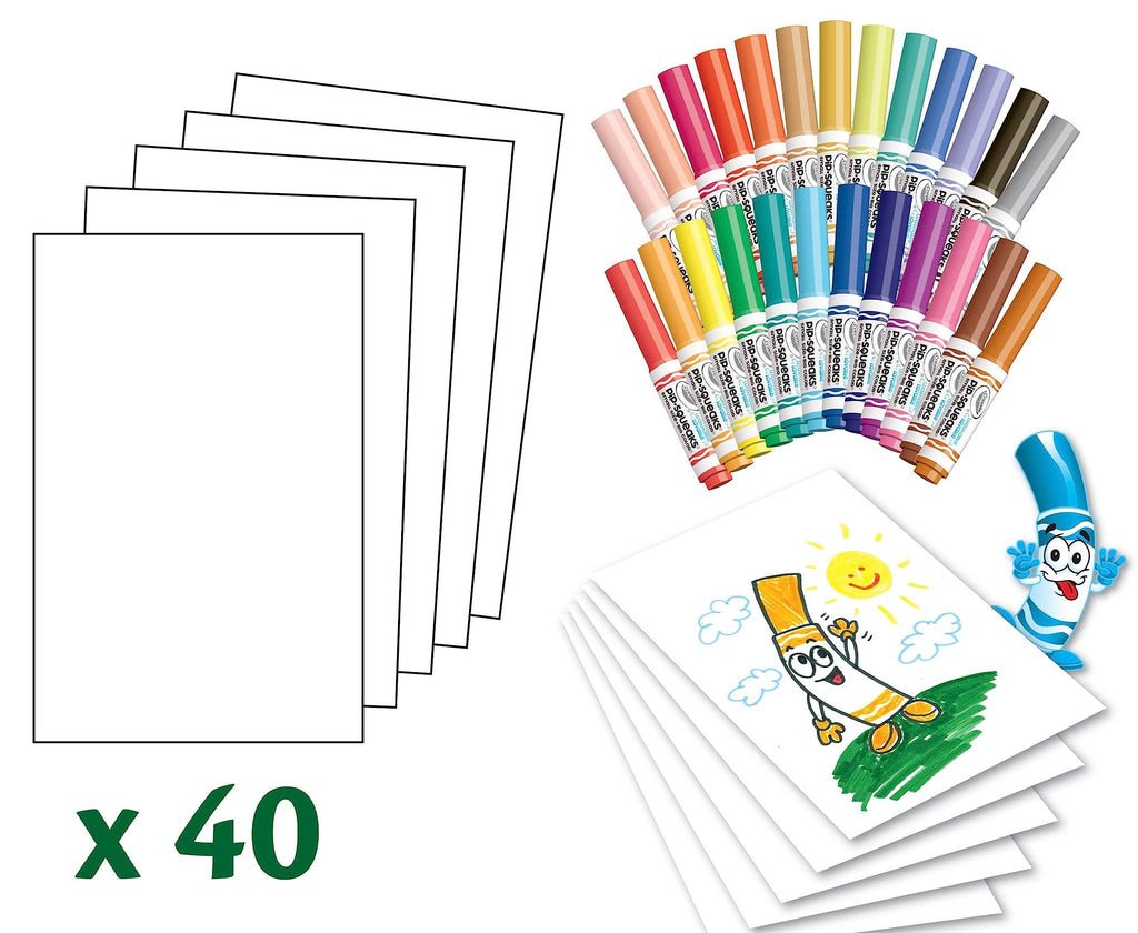 Crayola Pip-Squeaks Washable Marker Set (65ct) – Mini Markers & Paper for Kids Ages 4+