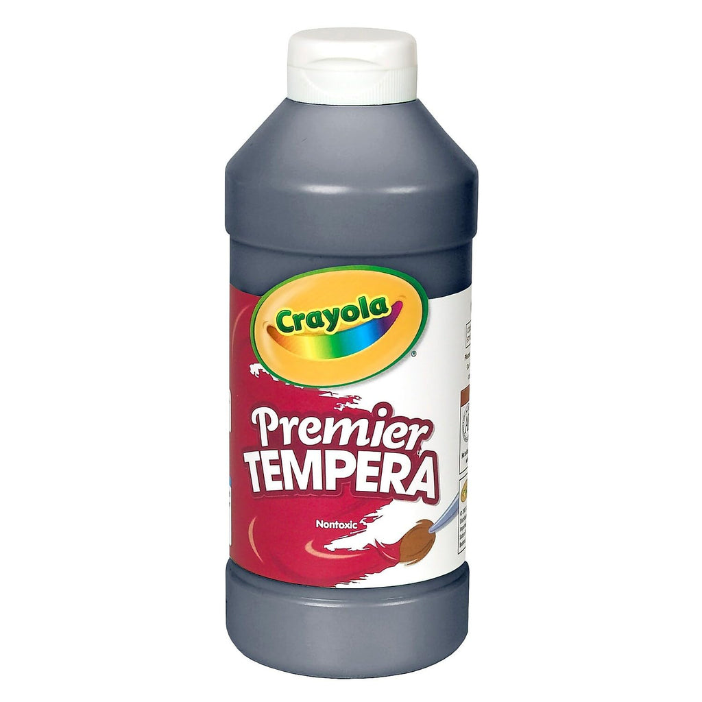 Crayola Premier Tempera Paint 16oz Black – Non-Toxic, Smooth & Opaque for Kids Art Projects