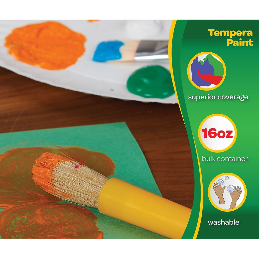 Crayola Premier Tempera Paint 16oz Black – Non-Toxic, Smooth & Opaque for Kids Art Projects