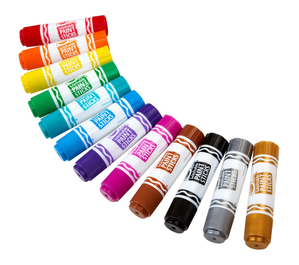 Crayola Quick Dry Paint Sticks (12ct) – Washable, Non-Toxic Tempera Paint for Kids