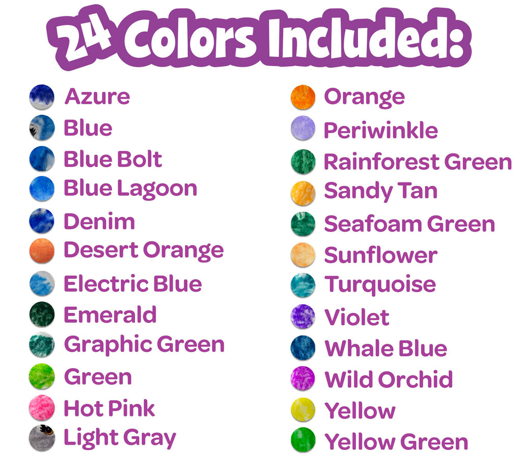 Crayola Scribble Scrubbie Pets Marker Refill & Expansion Set: 24 Washable Markers + 2 Scrub Brushes (Amazon Exclusive)