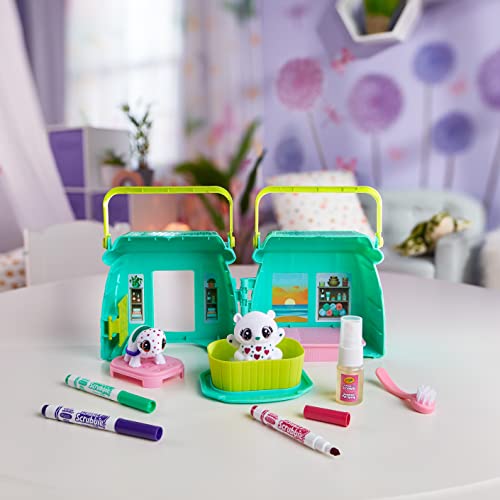 Crayola Scribble Scrubbie Pets Scented Spa – Color, Wash, and Recolor Two Fuzzy Pets with Scented Markers